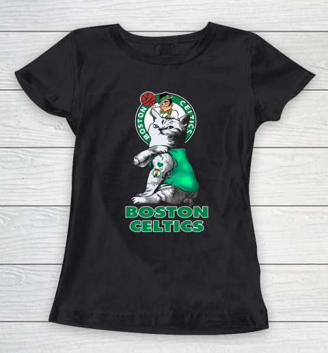 NBA Basketball My Cat Loves Boston Celtics Women's T-Shirt