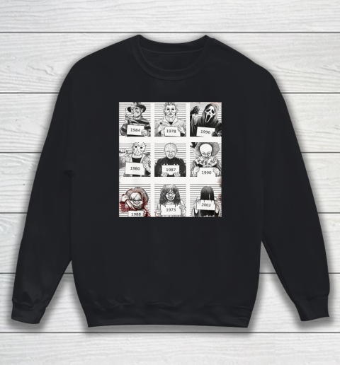 Halloween Creepy Legends Killer Mugshots Horror Fan Gifts Sweatshirt