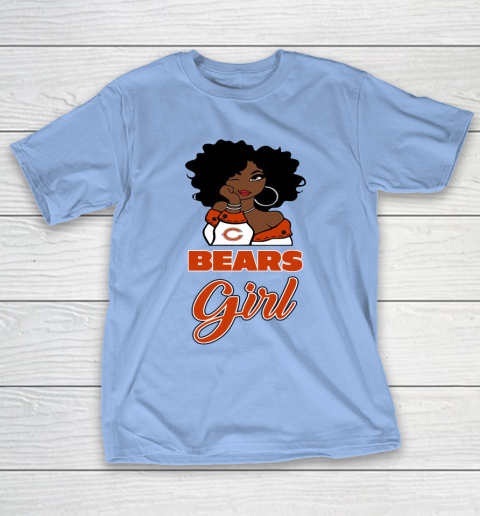 Buy the Womens Blue Orange NFL Chicago Bears V-Neck Short Sleeve T-Shirt  Size M