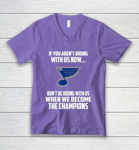 NHL St.Louis Blues Hockey We Become The Champions V-Neck T-Shirt 8