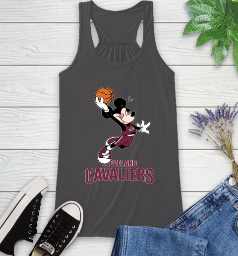 NBA Basketball Cleveland Cavaliers Cheerful Mickey Mouse Shirt Racerback Tank 12