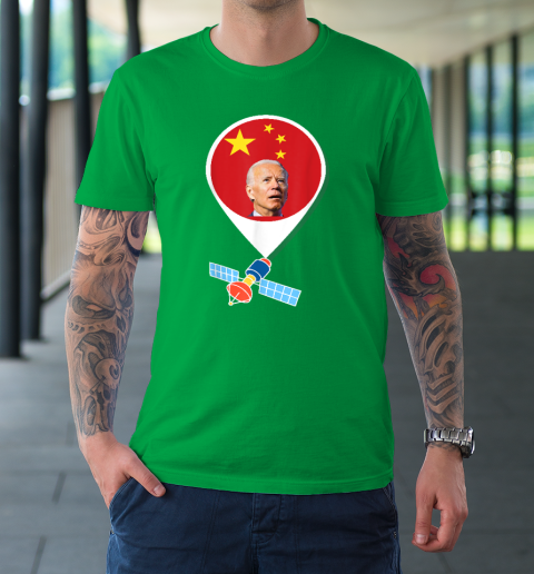 Chinese Spy Balloon Funny Surveillance Joe Biden China Flag T-Shirt 5