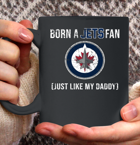 NHL Winnipeg Jets Hockey Loyal Fan Just Like My Daddy Shirt Ceramic Mug 11oz