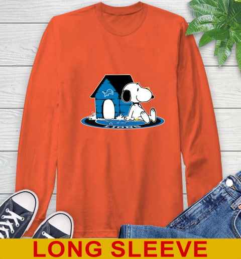 NFL Football Detroit Lions Snoopy The Peanuts Movie Shirt Long Sleeve T-Shirt 5