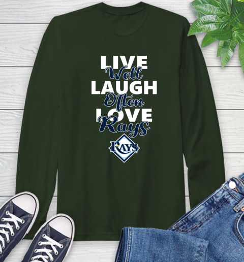 MLB Baseball Tampa Bay Rays Live Well Laugh Often Love Shirt Long Sleeve T-Shirt 6