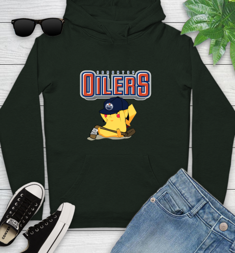 NHL Pikachu Hockey Sports Edmonton Oilers Youth Hoodie 13