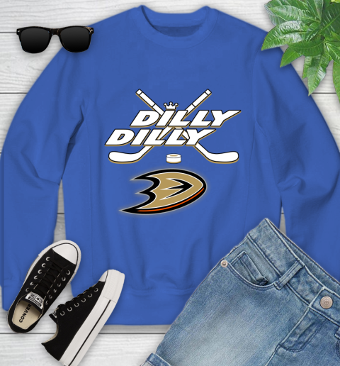 NHL Anaheim Ducks Dilly Dilly Hockey Sports Youth Sweatshirt 8