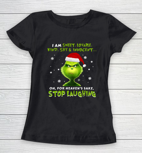 I Am Sweet Lovable Kind Shy Innocent Grinch Christmas Women's T-Shirt