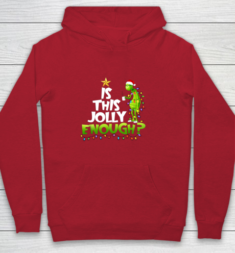 Grinch Is this jolly enough Noel merry christmas Youth Hoodie 7