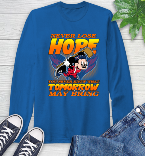 Washington Capitals NHL Hockey ootball Mickey Disney Never Lose Hope Long Sleeve T-Shirt 10