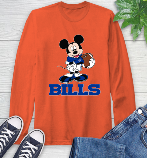 NFL Football Buffalo Bills Cheerful Mickey Mouse Shirt Long Sleeve T-Shirt 5