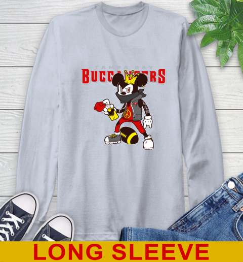 Tampa Bay Buccaneers NFL Football Mickey Peace Sign Sports Long Sleeve T-Shirt 6