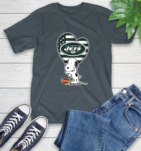 New York Jets NFL Football The Peanuts Movie Adorable Snoopy T-Shirt 9