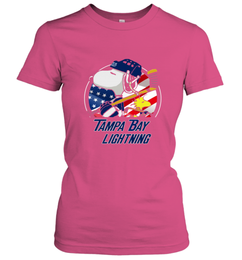 Tampa Bay lightning Snoopy And Woodstock NHL 4ipm tampa bay lightningsnoopy and woodstock nhl ladies t shirt 20 front heliconia