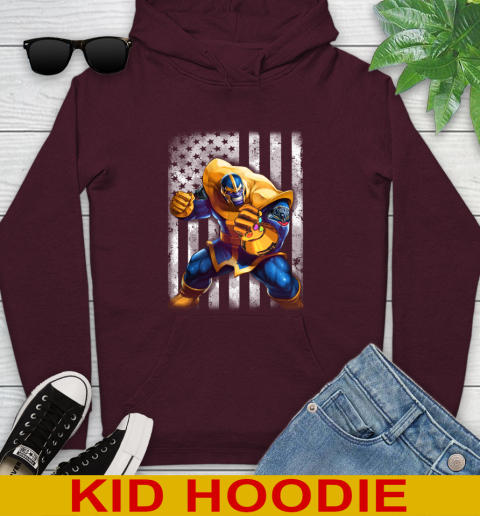 NBA Basketball New Orleans Pelicans Thanos Marvel American Flag Shirt Youth Hoodie 7