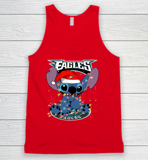 Philadelphia Eagles NFL Football noel stitch Christmas Tank Top 3