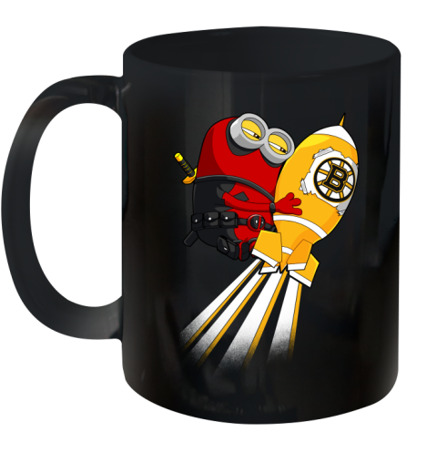 NHL Hockey Boston Bruins Deadpool Minion Marvel Shirt Ceramic Mug 11oz