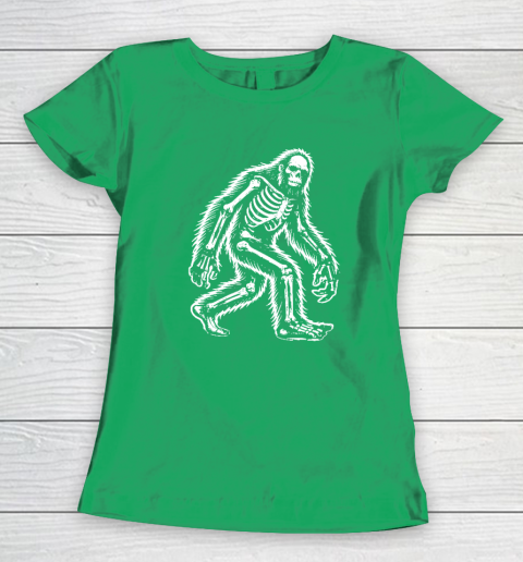 Funny Bigfoot Sasquatch Halloween Skeleton Women's T-Shirt 4