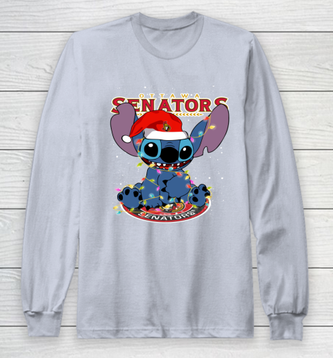 Ottawa Senators NHL Hockey noel stitch Christmas Long Sleeve T-Shirt 4