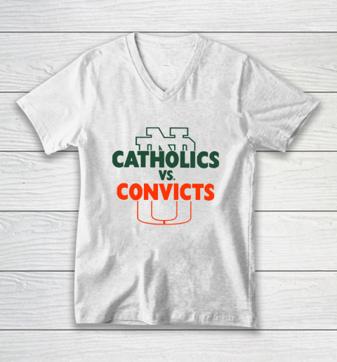 Catholics Vs Convicts Classic V-Neck T-Shirt