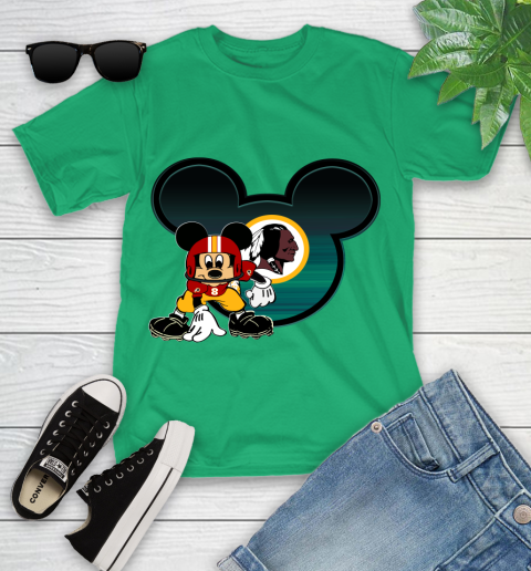 NFL Washington Redskins Mickey Mouse Disney Football T Shirt Youth T-Shirt 6