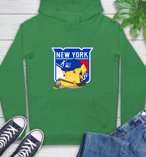 NHL Pikachu Hockey Sports New York Rangers Hoodie 8