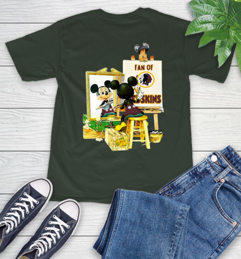 NFL Football Washington Redskins Mickey Drawing Shirt 6
