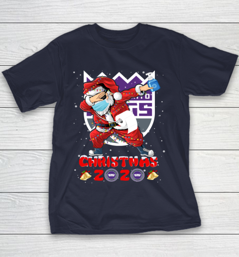 Sacramento Kings Funny Santa Claus Dabbing Christmas 2020 NBA Youth T-Shirt 2