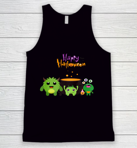 Happy Halloween Matching Family Cute Monster Tank Top