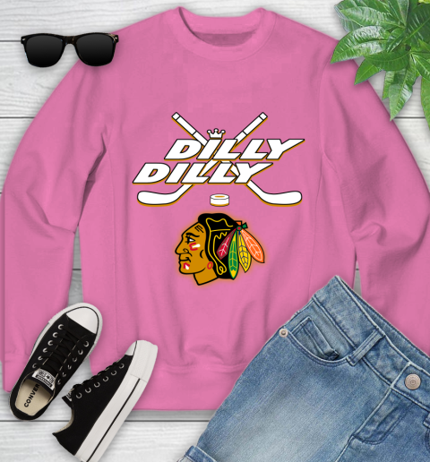 NHL Chicago Blackhawks Dilly Dilly Hockey Sports Youth Sweatshirt 7