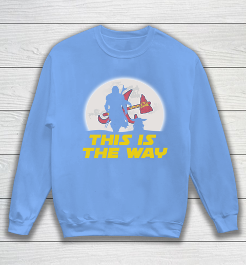 Atlanta Braves MLB Baseball Star Wars Yoda And Mandalorian This Is The Way Sweatshirt 8