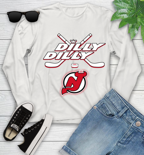 NHL New Jersey Devils Dilly Dilly Hockey Sports Youth Long Sleeve 12