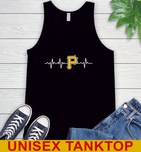 Pittsburgh Pirates MLB Baseball Heart Beat Shirt Tank Top