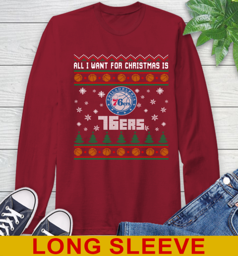 NBA All I Want For Christmas Is Philadelphia 76ers Basketball Sports 63