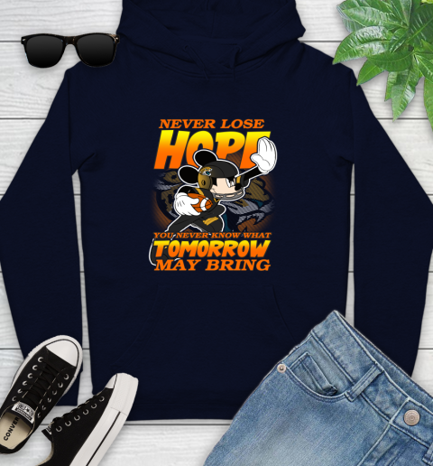 Jacksonville Jaguars NFL Football Mickey Disney Never Lose Hope Youth Hoodie 3