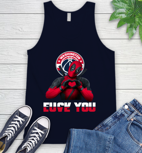 NBA Washington Wizards Deadpool Love You Fuck You Basketball Sports Tank Top 2