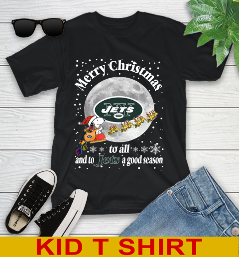 New York Jets Merry Christmas To All And To Jets A Good Season NFL Football Sports Youth T-Shirt