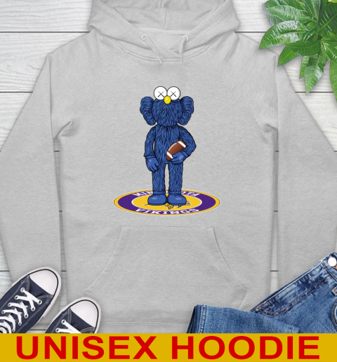 NFL Football Minnesota Vikings Kaws Bff Blue Figure Shirt Hoodie 6