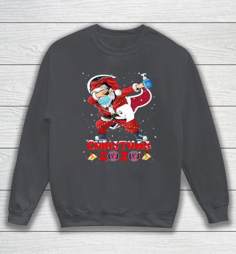 Houston Texans Funny Santa Claus Dabbing Christmas 2020 NFL Sweatshirt 4