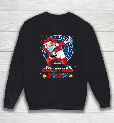 Minnesota Timberwolves Funny Santa Claus Dabbing Christmas 2020 NBA Sweatshirt