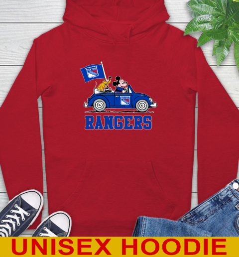 NHL Hockey New York Rangers Pluto Mickey Driving Disney Shirt Hoodie 10
