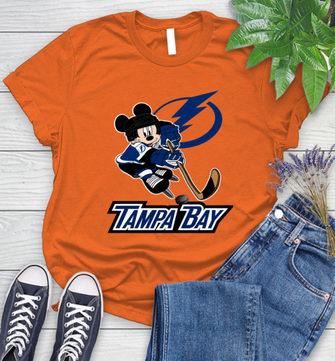 NHL Tampa Bay Lightning Mickey Mouse Disney Hockey T Shirt Women's T-Shirt 4