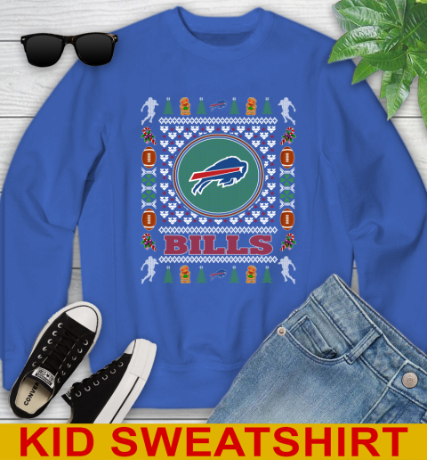 Buffalo Bills Merry Christmas NFL Football Loyal Fan Youth Sweatshirt 6