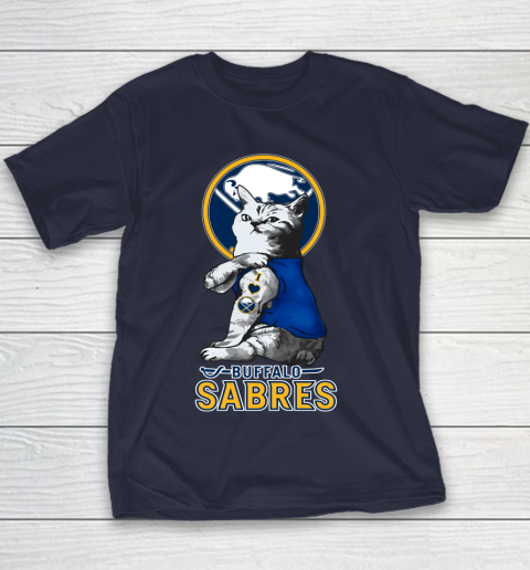 NHL My Cat Loves Buffalo Sabres Hockey Youth T-Shirt 2