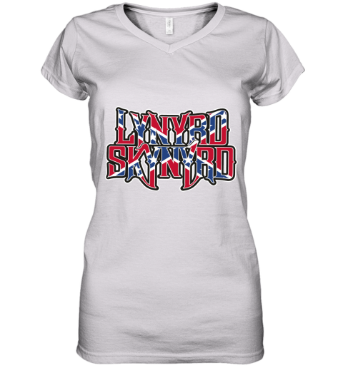 Lynyrd Skynyrd Rebel Flag Women's V-Neck T-Shirt