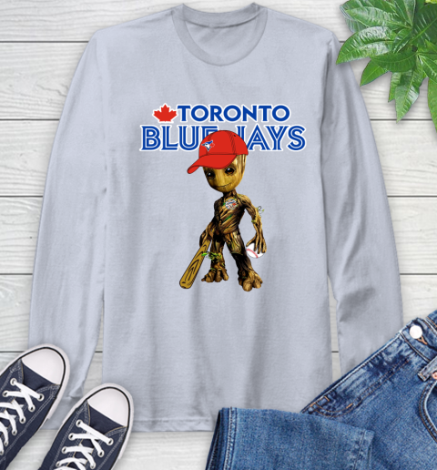 MLB Toronto Blue Jays Groot Guardians Of The Galaxy Baseball Long Sleeve T-Shirt 6