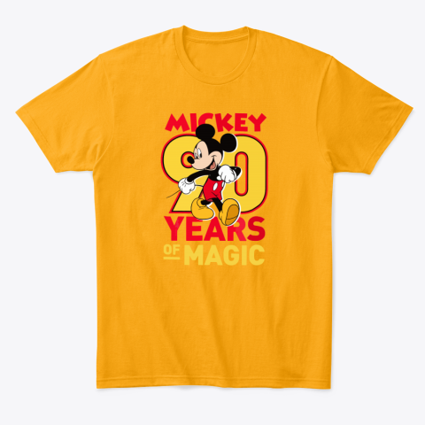 jtfc mickey 90 years of magic disney classic t shirt 2 front gold