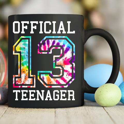 Tie Dye Official Teenager 13th Birthday Shirt For Girls Boys T Shirt Ceramic Mug 11oz