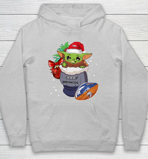 Denver Broncos Christmas Baby Yoda Star Wars Funny Happy NFL Hoodie 6