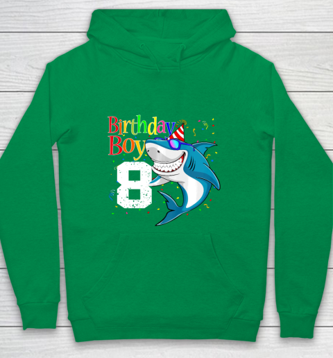 Kids 8th Birthday Boy Shark Shirts 8 Jaw Some Four Tees Boys 8 Years Old Youth Hoodie 4